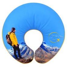 U-Shaped Travel Pillow with Full Colour Logo Print