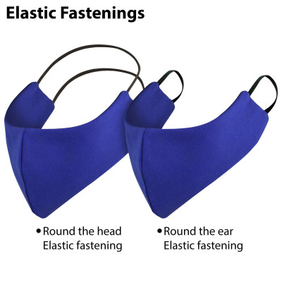 Branded Face Mask - Cotton Breathing Mask with Round the Head or Round The Ears Elastic Fastening