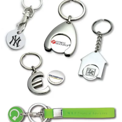 Branded Trolley Coin in Shaped Keyring Holder from BMPM®