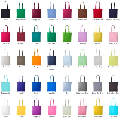 Cotton Shopper Branded Tote Bag with Colour Options from BMPM®