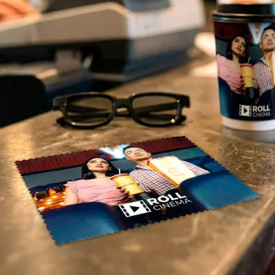 Branded Lens Cloth with Full Colour Logo from BMPM®