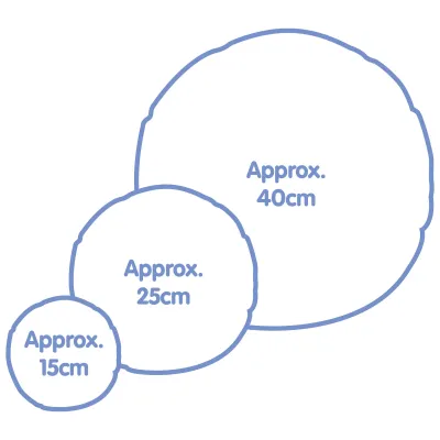 Branded Cushion Circle (Full Colour) with Embroidered Logo Sizes from BMPM®