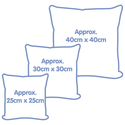 Branded Cushion Square (Full Colour) with Embroidered Logo Sizes from BMPM®