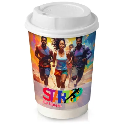 12oz (Double Walled) with White Lid