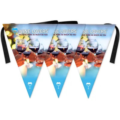 - 9 Flags / 3m (Flags Approx. 19.5cm x 14cm) (Black)