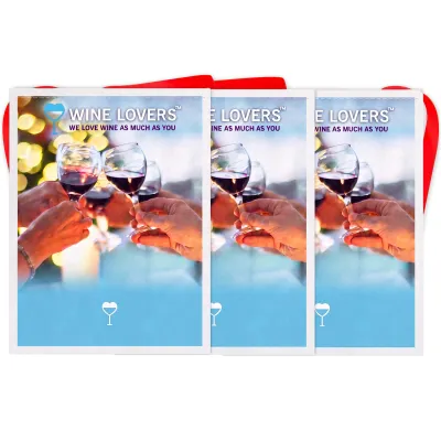 9 Rectangle Flags / 3m (A4) (Red)