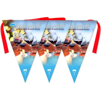 - 9 Flags / 3m (Flags Approx. 19.5cm x 14cm) (Red)