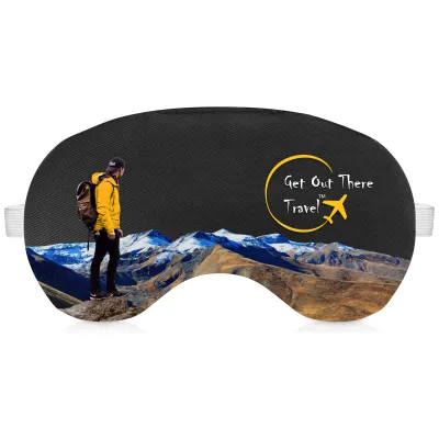 (18cm x 11cm) Black Cotton Fabric - Adjustable with Elastic (White)