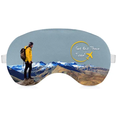 (18cm x 11cm) (Gothic Blue) Luxury Cotton Fabric - Adjustable with Elastic (White)