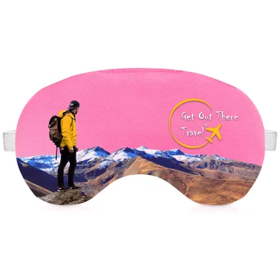 (18cm x 11cm) - Hot Pink Cotton Fabric - Adjustable with Elastic (White)