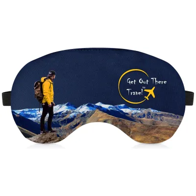 (18cm x 11cm) - Navy Blue Polycotton Fabric - Adjustable with Elastic (Black)