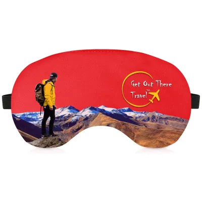 (18cm x 11cm) - Red Polycotton Fabric - Adjustable with Elastic (Black)