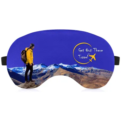 (18cm x 11cm) - Royal Blue Cotton Fabric - Adjustable with Elastic (Black)