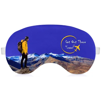 (18cm x 11cm) - Royal Blue Cotton Fabric - Adjustable with Elastic (White)