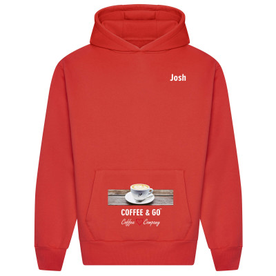 (3XL) (Red) Polycotton Fabric 440gsm (Signature Hoodie)
