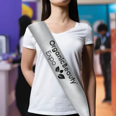 (180cm x 10cm) Silver - Satin