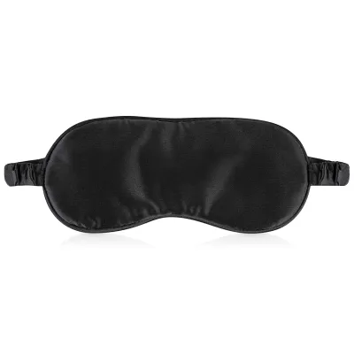 (20cm x 9cm) Black - Satin Matching Fabric Covered Elastic Fastening