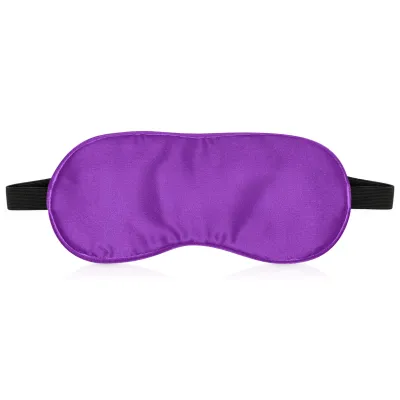 (20cm x 9cm) Purple - Satin - Black Elastic Fastening