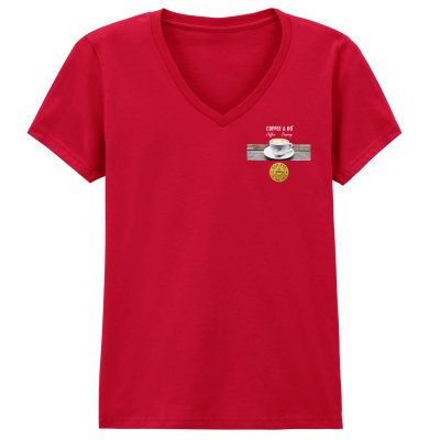 (Small) - Red Cotton Fabric 144gsm (Womens Soft Style V)