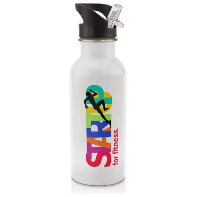 - White (600ml) + Drinking Straw
