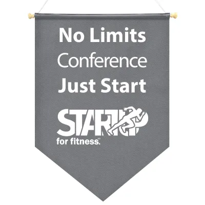 - Bespoke Size (Up to 100cm x 70cm) Colour TBC Cotton Fabric Finished with Wooden Pole with End Caps & 100cm Hanging String - Rectangle With Pointed End