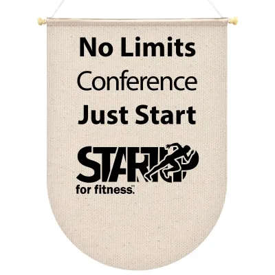 - Bespoke Size (Up to 100cm x 70cm) - Natural Organic Cotton Finished with Wooden Pole with End Caps & 100cm Hanging String - Rectangle With Circle Curved End