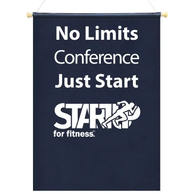 - Bespoke Size (Up to 100cm x 70cm) - Navy Blue Cotton Fabric Finished with Wooden Pole with End Caps & 100cm Hanging String - Rectangle With Straight End