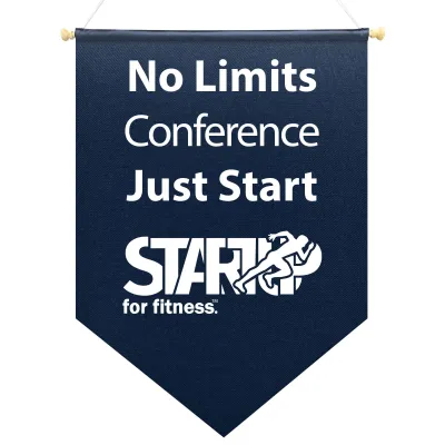 - Bespoke Size (Up to 100cm x 70cm) - Navy Blue Polycotton Fabric Finished with Wooden Pole with End Caps & 100cm Hanging String - Rectangle With Pointed End