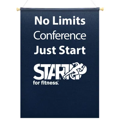 - Bespoke Size (Up to 100cm x 70cm) - Navy Blue Polycotton Fabric Finished with Wooden Pole with End Caps & 100cm Hanging String - Rectangle With Straight End