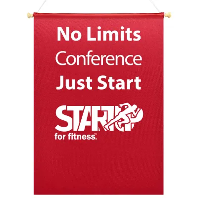 - Bespoke Size (Up to 100cm x 70cm) - Red Polycotton Fabric Finished with Wooden Pole with End Caps & 100cm Hanging String - Rectangle With Straight End