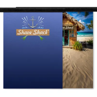 1 Metre (2 Rectangular Flags / 30cm Webbing Spacing) (Black) Mock Suede Polyester Fabric (Sew to 10m Lengths)