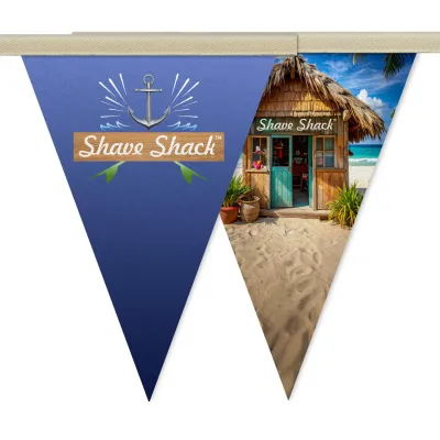 1 Metre (2 Triangular Flags / 30cm Webbing Spacing) (Natural) Mock Suede Polyester Fabric (Sew TBC Lengths)