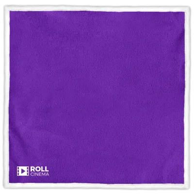 (200cm x 140cm Double) - Purple Sherpa Fleece