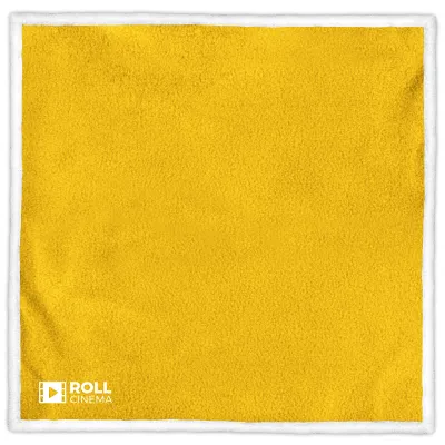(200cm x 140cm Double) - Yellow Sherpa Fleece