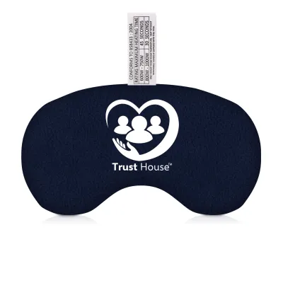 (Wheat Filling) (18cm) - Navy Blue Fleece Fabric (Unscented)