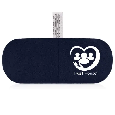 (Wheat Filling) (27cm) - Navy Blue Fleece Fabric (Unscented)