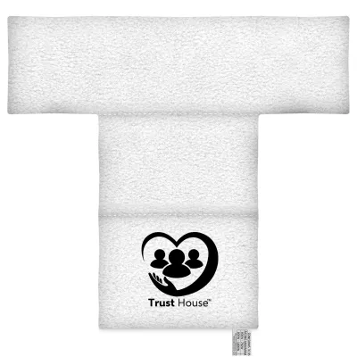 (43cm) - White Fleece Fabric Scented with Organic Lavender With Removable Cover