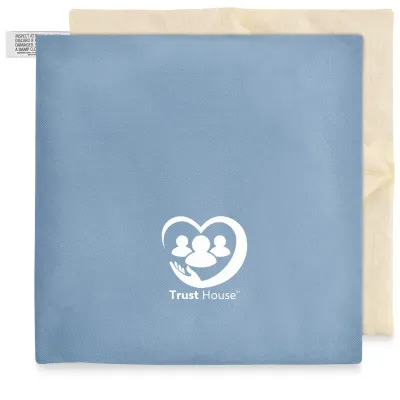 (24cm) - Gothic Blue Luxury Cotton Fabric (Unscented) With Removable Cover - WheatyBags® Branded Safety Labelling BS8433