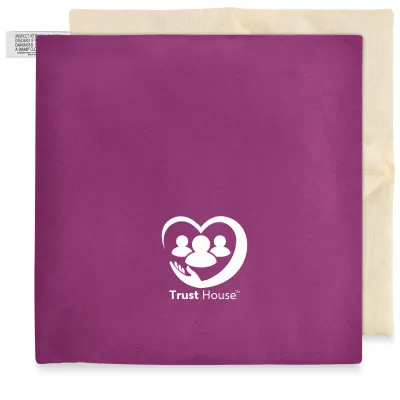 (24cm) - Purple Cotton Fabric (Unscented) With Removable Cover - WheatyBags® Branded Safety Labelling BS8433