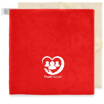 (24cm) - Red Fleece Fabric (Unscented) With Removable Cover - WheatyBags® Branded Safety Labelling BS8433
