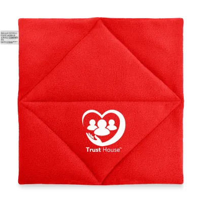 (24cm) - Red Fleece Fabric (Unscented) - WheatyBags® Branded Safety Labelling BS8433