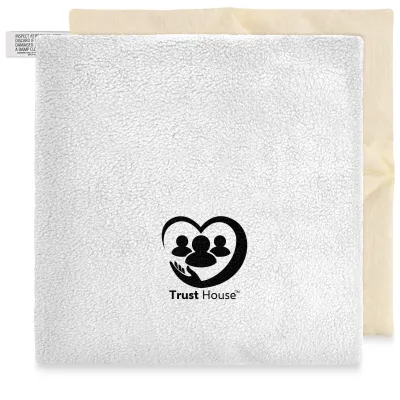 (24cm) - White Fleece Fabric (Unscented) With Removable Cover - WheatyBags® Branded Safety Labelling BS8433