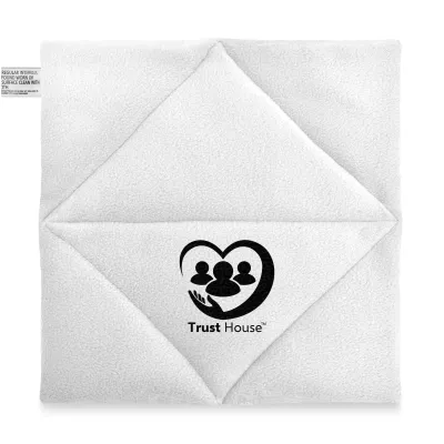 (24cm) - White Fleece Fabric (Unscented) - WheatyBags® Branded Safety Labelling BS8433