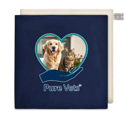 (34cm) - Navy Blue Cotton Fabric Scented with Organic Lavender and Removable Cover