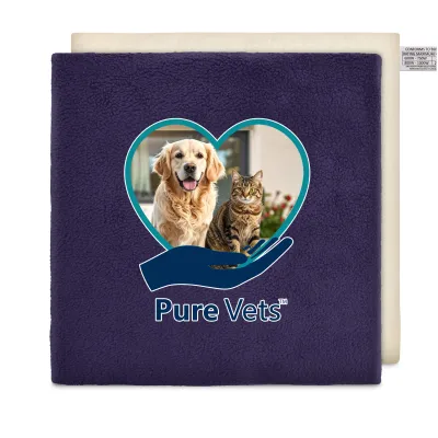 (34cm) - Navy Blue Fleece Fabric Scented with Organic Lavender and Removable Cover