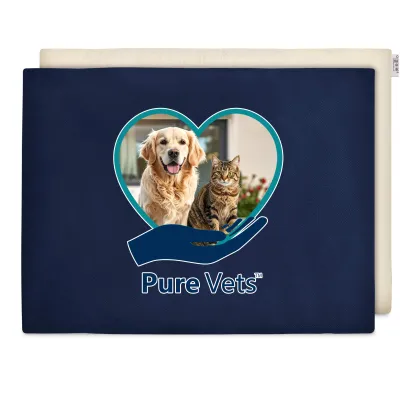 (40cm x 30cm) - Navy Blue Cotton Fabric Scented with Organic Lavender and Removable Cover