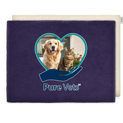 (40cm x 30cm) - Navy Blue Fleece Fabric Scented with Organic Lavender and Removable Cover