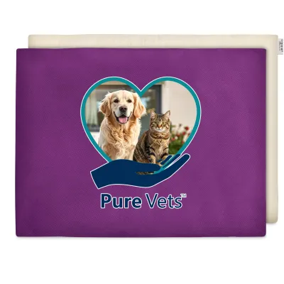 (40cm x 30cm) - Purple Cotton Fabric Scented with Organic Lavender and Removable Cover