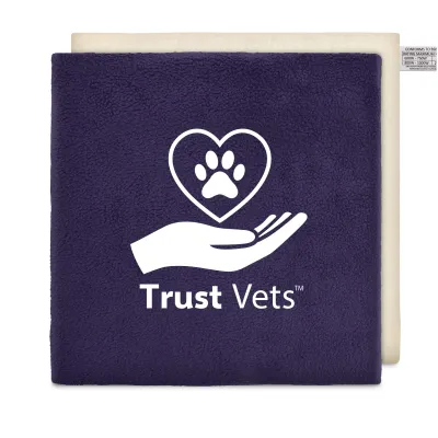 (34cm) - Navy Blue Fleece Fabric Scented with Organic Lavender and Removable Cover