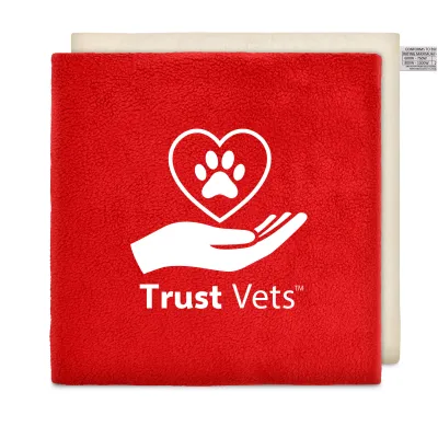 (34cm) - Red Fleece Fabric Scented with Organic Lavender and Removable Cover